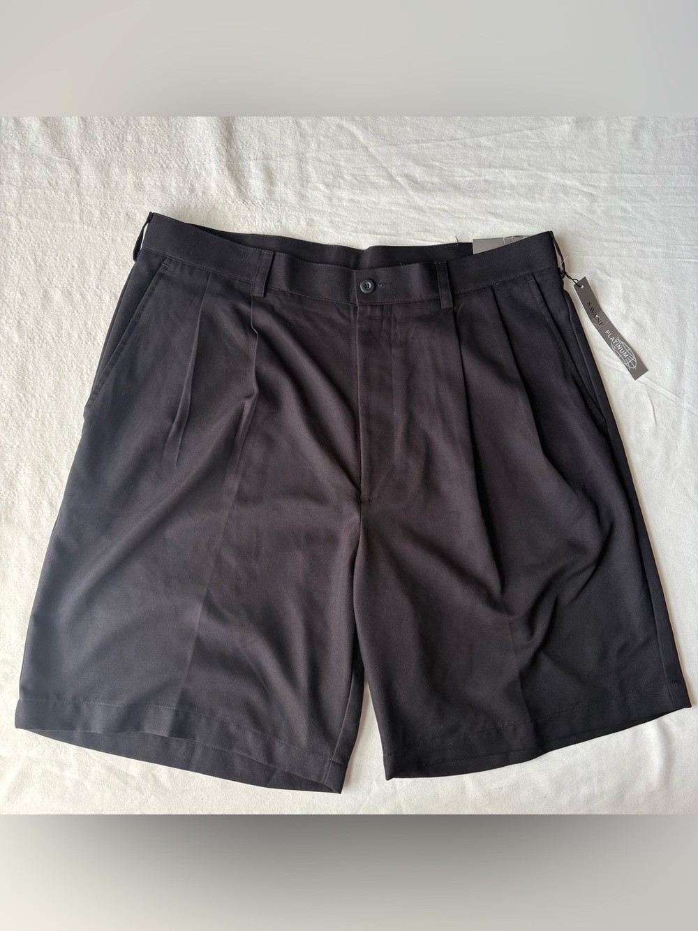 Savane Platinum Men’s Shorts, Pleated Fronts Classic Comfortable Fit Golf Shorts